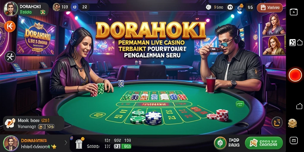 Tampilan interaktif dari gameplay Live Casino DORAHOKI yang mengasyikkan.