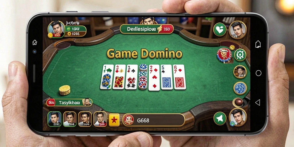 Tampilan gameplay G668, seru dan penuh strategi di permainan Domino.