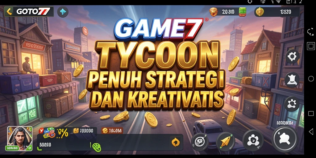 Tampilan gameplay <strong>GOTO77</strong> yang menunjukkan pengelolaan usaha Tycoon.