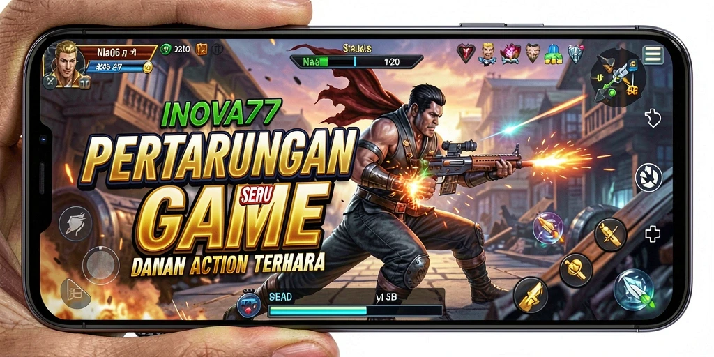 Screenshot dari gameplay seru INOVA77 yang menampilkan pertarungan mendebarkan.