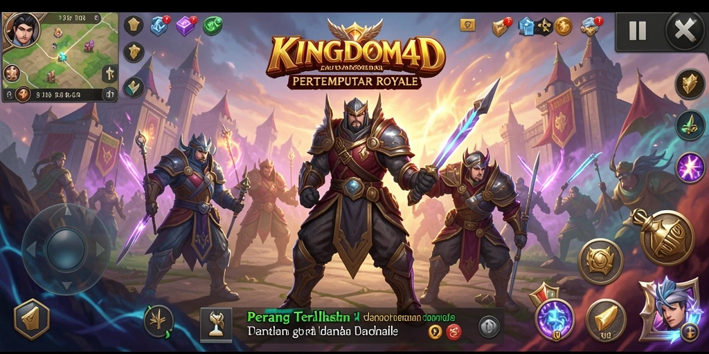 Tampilan aksi seru di KINGDOM4D Battle Royale.