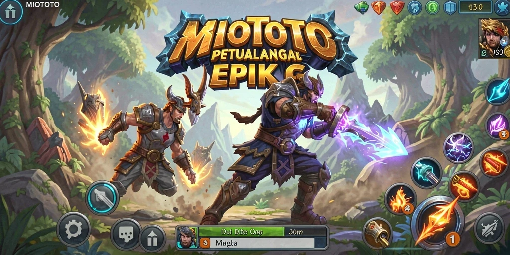 Gameplay <strong>MIOTOTO</strong> yang penuh aksi dan petualangan.