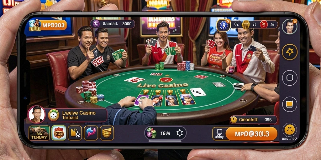 Tampilan gameplay Live Casino yang menarik dan interaktif di MPO303.