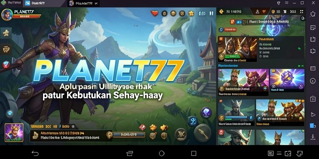 Tampilan utama <strong>PLANET77</strong> memperlihatkan beragam fitur untuk pengelolaan tugas.