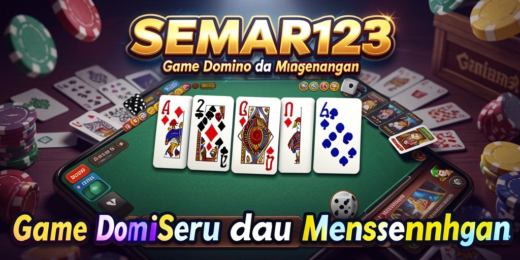 Tampilan permainan Domino yang seru dan interaktif di SEMAR123.