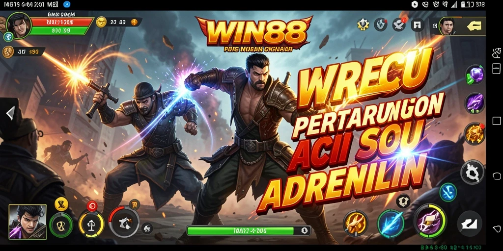 Screenshot gameplay WIN88 menampilkan pertarungan aksi yang mendebarkan.